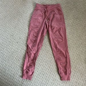 lululemon pink dance studio joggers